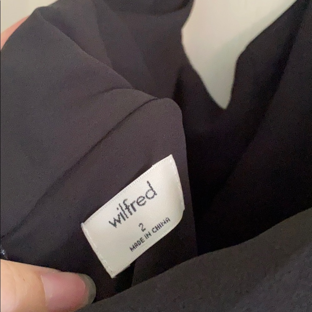 ARITZIA • WILFRED aubrey backless black midi dress 2 - Picture 8 of 8